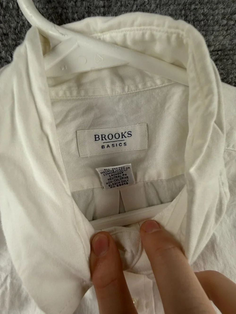 Brooks Brothers Basics White Long Sleeve Button Up Shirt 16 32 Cotton Woven Men